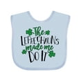 thumbnail image 1 of Inktastic St. Patrick's Day the Leprechauns Made Me Do It Boys or Girls Baby Bib, 1 of 4