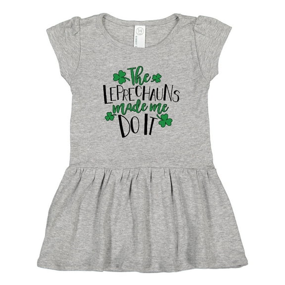 Inktastic St. Patrick's Day the Leprechauns Made Me Do It Girls Toddler Dress