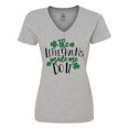 thumbnail image 1 of Inktastic St. Patrick's Day the Leprechauns Made Me Do It Women's V-Neck T-Shirt, 1 of 5