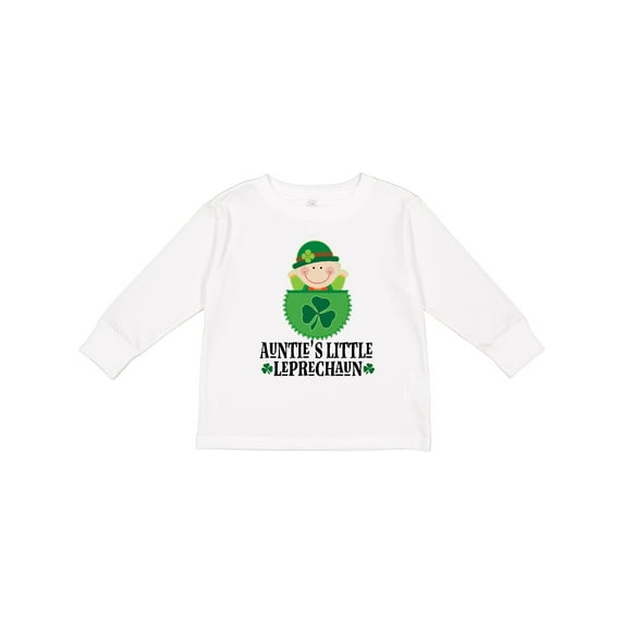 Inktastic St Patricks Day Auntie Leprechaun Irish Boys or Girls Long Sleeve Toddler T-Shirt