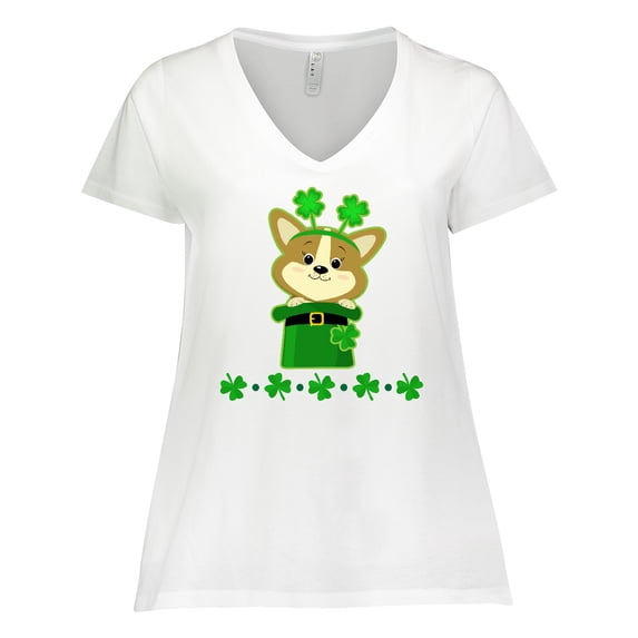 Inktastic St Patricks Day Clothes Women's Plus Size V-Neck T-Shirt