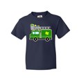 thumbnail image 1 of Inktastic St. Patricks Day Fire Truck in Green with Shamrocks Youth T-Shirt, 1 of 5