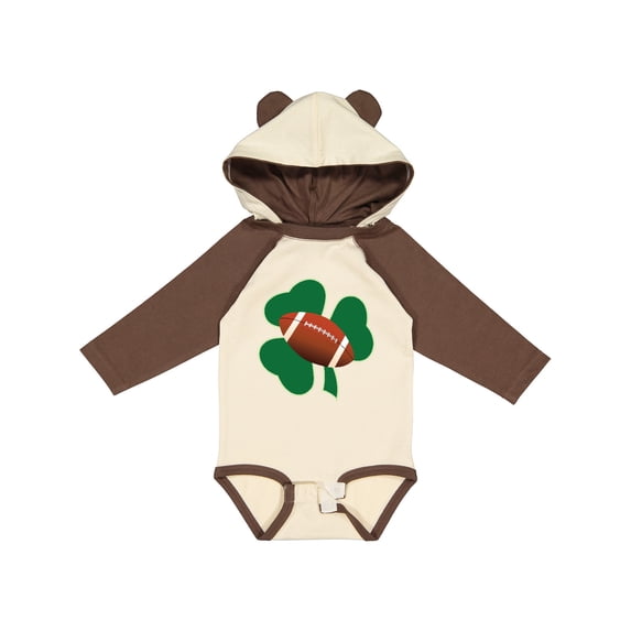 Inktastic St Patricks Day Football Boys or Girls Long Sleeve Baby Bodysuit