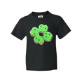 thumbnail image 1 of Inktastic St. Patricks Day Four Leaf Clover Donut with Sprinkles Youth T-Shirt, 1 of 4