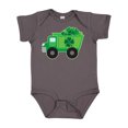 thumbnail image 1 of Inktastic St Patricks Day Irish Clover Dump Truck Childs Boys Baby Bodysuit, 1 of 5