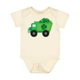 thumbnail image 1 of Inktastic St Patricks Day Irish Clover Dump Truck Childs Boys Baby Bodysuit, 1 of 5