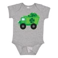 thumbnail image 1 of Inktastic St Patricks Day Irish Clover Dump Truck Childs Boys Baby Bodysuit, 1 of 5
