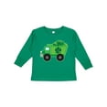 thumbnail image 1 of Inktastic St Patricks Day Irish Clover Dump Truck Childs Boys Long Sleeve Toddler T-Shirt, 1 of 5