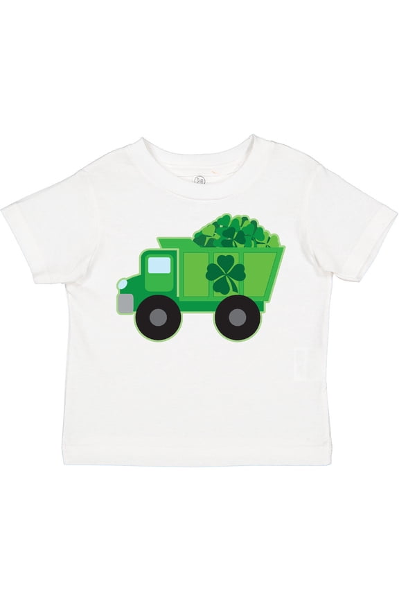 St Patricks Day Irish Clover Dump Truck Childs Boys Toddler T-Shirt