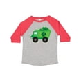 thumbnail image 1 of Inktastic St Patricks Day Irish Clover Dump Truck Childs Boys Toddler T-Shirt, 1 of 5