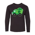 thumbnail image 1 of Inktastic St Patricks Day Irish Clover Dump Truck Childs Long Sleeve Youth T-Shirt, 1 of 5