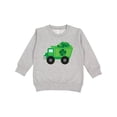 thumbnail image 1 of Inktastic St Patricks Day Irish Clover Dump Truck Childs Toddler Sweatshirt, 1 of 4