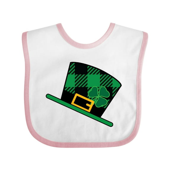 Inktastic St Patricks Day Irish Green Buffalo Plaid Boys or Girls Baby Bib