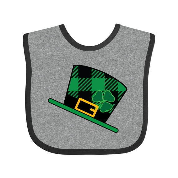 Inktastic St Patricks Day Irish Green Buffalo Plaid Boys or Girls Baby Bib
