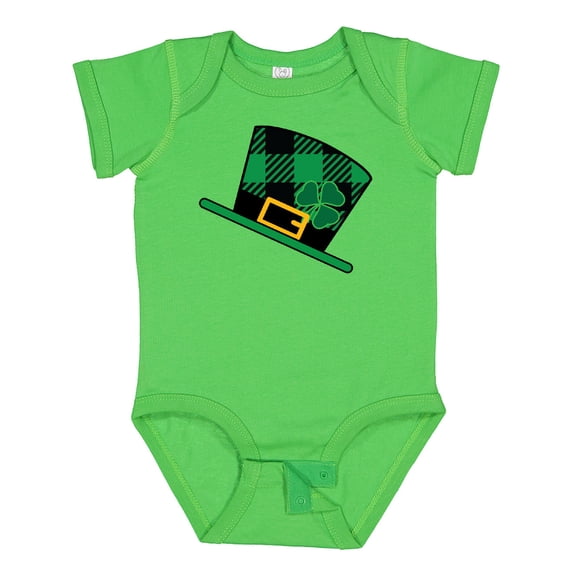 Inktastic St Patricks Day Irish Green Buffalo Plaid Boys or Girls Baby Bodysuit