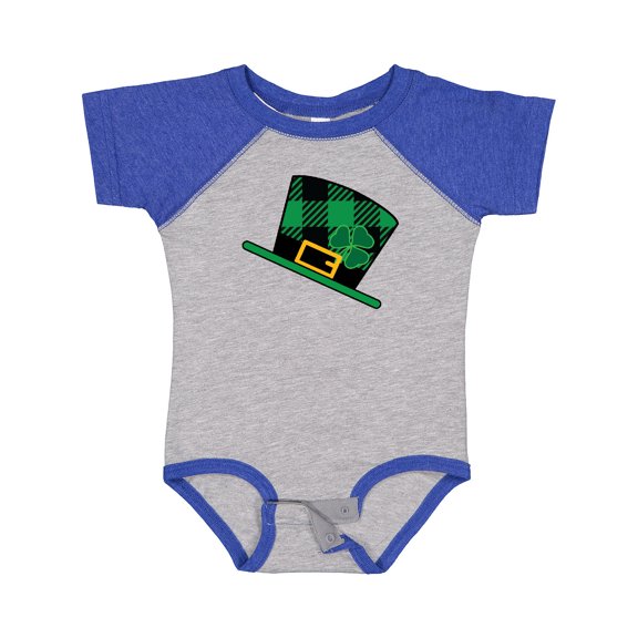 Inktastic St Patricks Day Irish Green Buffalo Plaid Boys or Girls Baby Bodysuit