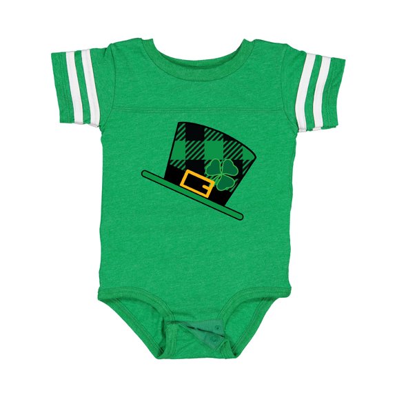 Inktastic St Patricks Day Irish Green Buffalo Plaid Boys or Girls Baby Bodysuit