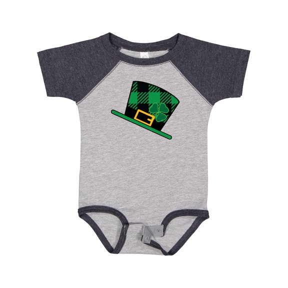 Inktastic St Patricks Day Irish Green Buffalo Plaid Boys or Girls Baby Bodysuit