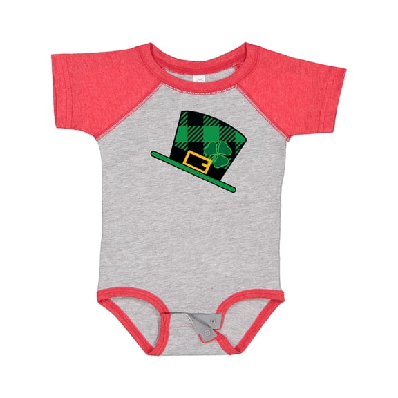 Inktastic St Patricks Day Irish Green Buffalo Plaid Boys or Girls Baby Bodysuit