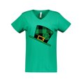 thumbnail image 1 of Inktastic St Patricks Day Irish Green Buffalo Plaid Women's V-Neck T-Shirt, 1 of 5