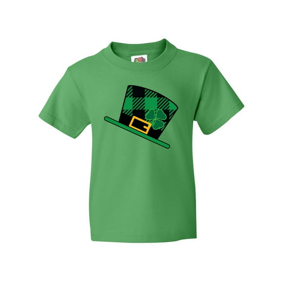 Inktastic St Patricks Day Irish Green Buffalo Plaid Youth T-Shirt