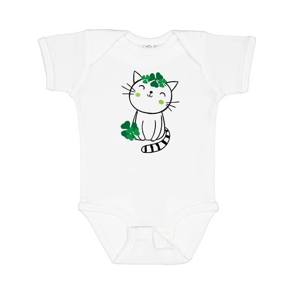 Inktastic St Patricks Day Irish Kitty Cat Girls Baby Bodysuit