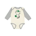 thumbnail image 1 of Inktastic St Patricks Day Irish Kitty Cat Girls Long Sleeve Baby Bodysuit, 1 of 5