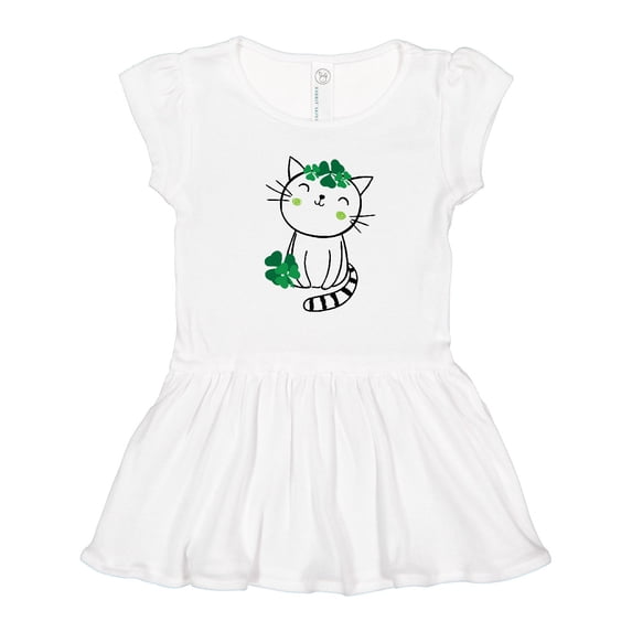Inktastic St Patricks Day Irish Kitty Cat Girls Toddler Dress