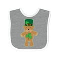 thumbnail image 1 of Inktastic St Patricks Day Irish Teddy Bear Shamrock Boys or Girls Baby Bib, 1 of 4