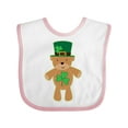 thumbnail image 1 of Inktastic St Patricks Day Irish Teddy Bear Shamrock Boys or Girls Baby Bib, 1 of 4