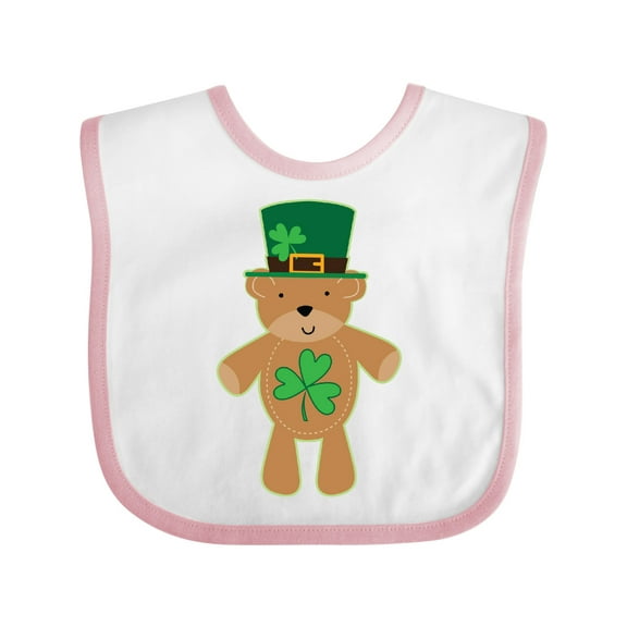 Inktastic St Patricks Day Irish Teddy Bear Shamrock Boys or Girls Baby Bib