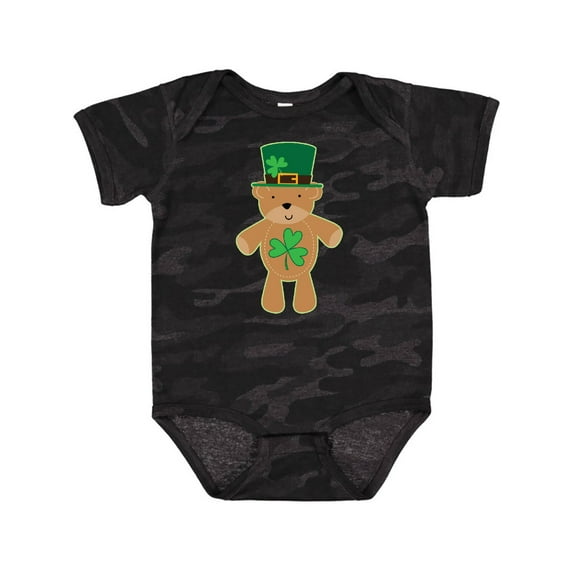 Inktastic St Patricks Day Irish Teddy Bear Shamrock Boys or Girls Baby Bodysuit
