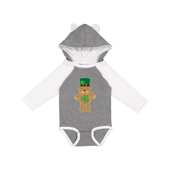 Inktastic St Patricks Day Irish Teddy Bear Shamrock Boys or Girls Long Sleeve Baby Bodysuit