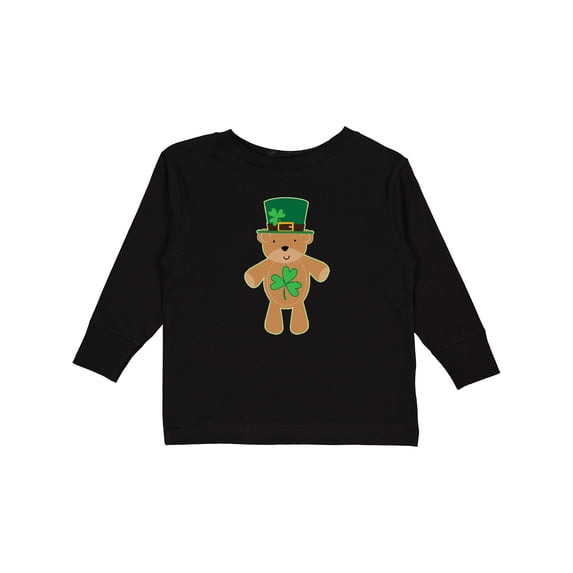 Inktastic St Patricks Day Irish Teddy Bear Shamrock Boys or Girls Long Sleeve Toddler T-Shirt