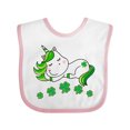 thumbnail image 1 of Inktastic St Patricks Day Irish Unicorn Girls Baby Bib, 1 of 4