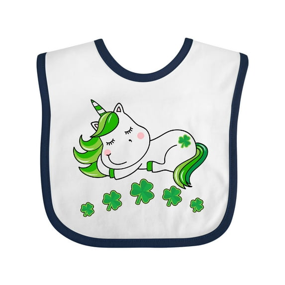 Inktastic St Patricks Day Irish Unicorn Girls Baby Bib
