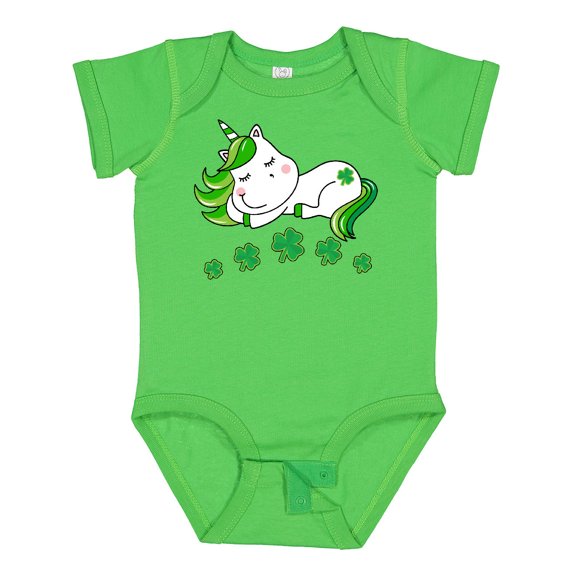 Inktastic St Patricks Day Irish Unicorn Girls Baby Bodysuit