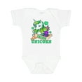 thumbnail image 1 of Inktastic St Patricks Day Irish Unicorn Illustration with Shamrocks Boys or Girls Baby Bodysuit, 1 of 5
