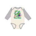 thumbnail image 1 of Inktastic St Patricks Day Irish Unicorn Illustration with Shamrocks Boys or Girls Long Sleeve Baby Bodysuit, 1 of 5