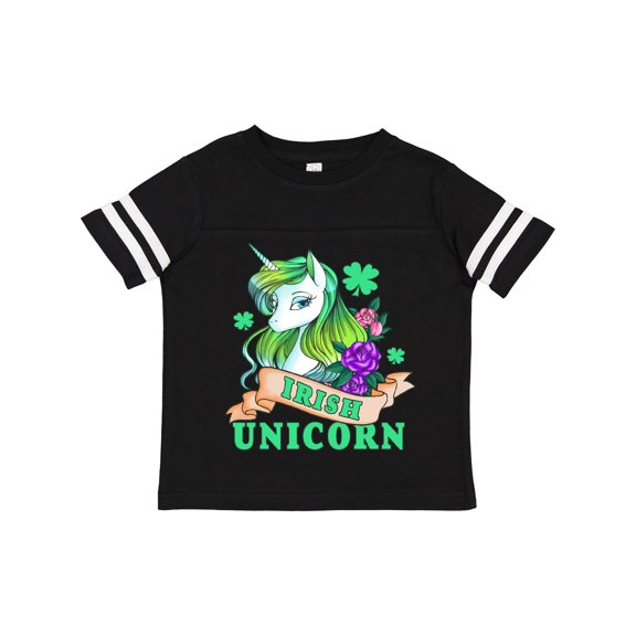 Inktastic St Patricks Day Irish Unicorn Illustration with Shamrocks Boys or Girls Toddler T-Shirt