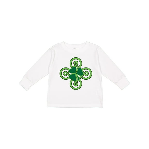 Inktastic St Patricks Day Shamrock Irish Boys or Girls Long Sleeve Toddler T-Shirt