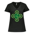 thumbnail image 1 of Inktastic St Patricks Day Shamrock Irish Women's Plus Size V-Neck T-Shirt, 1 of 5