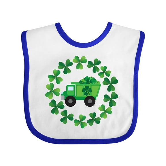 Inktastic St Patricks Day Shamrock Truck Boys Baby Bib