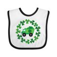 thumbnail image 1 of Inktastic St Patricks Day Shamrock Truck Boys Baby Bib, 1 of 4