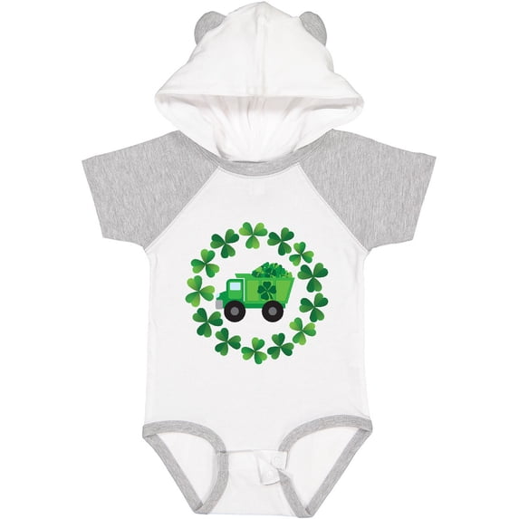 Inktastic St Patricks Day Shamrock Truck Boys Baby Bodysuit