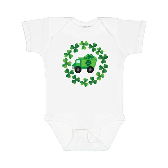 Inktastic St Patricks Day Shamrock Truck Boys Baby Bodysuit