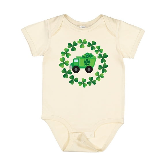 Inktastic St Patricks Day Shamrock Truck Boys Baby Bodysuit
