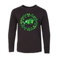 thumbnail image 1 of Inktastic St Patricks Day Shamrock Truck Long Sleeve Youth T-Shirt, 1 of 5