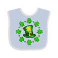 thumbnail image 1 of Inktastic St. Patricks Day Shamrocks and Hat Boys or Girls Baby Bib, 1 of 4