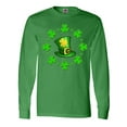 thumbnail image 1 of Inktastic St. Patricks Day Shamrocks and Hat Long Sleeve T-Shirt, 1 of 5